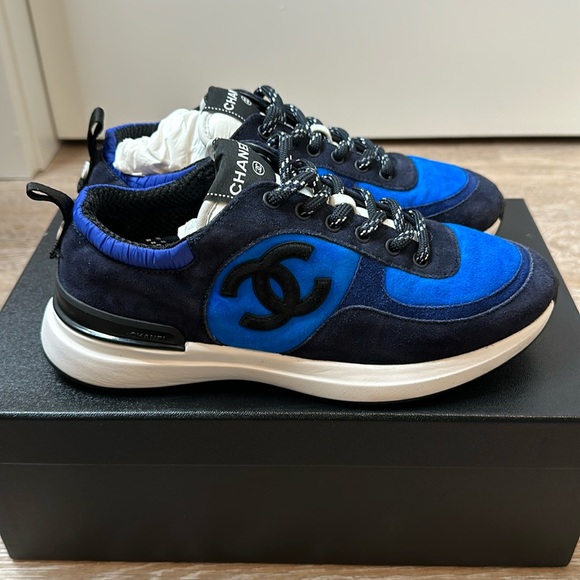 CHANEL Shoes - Chanel Sneakers Blue 38.5